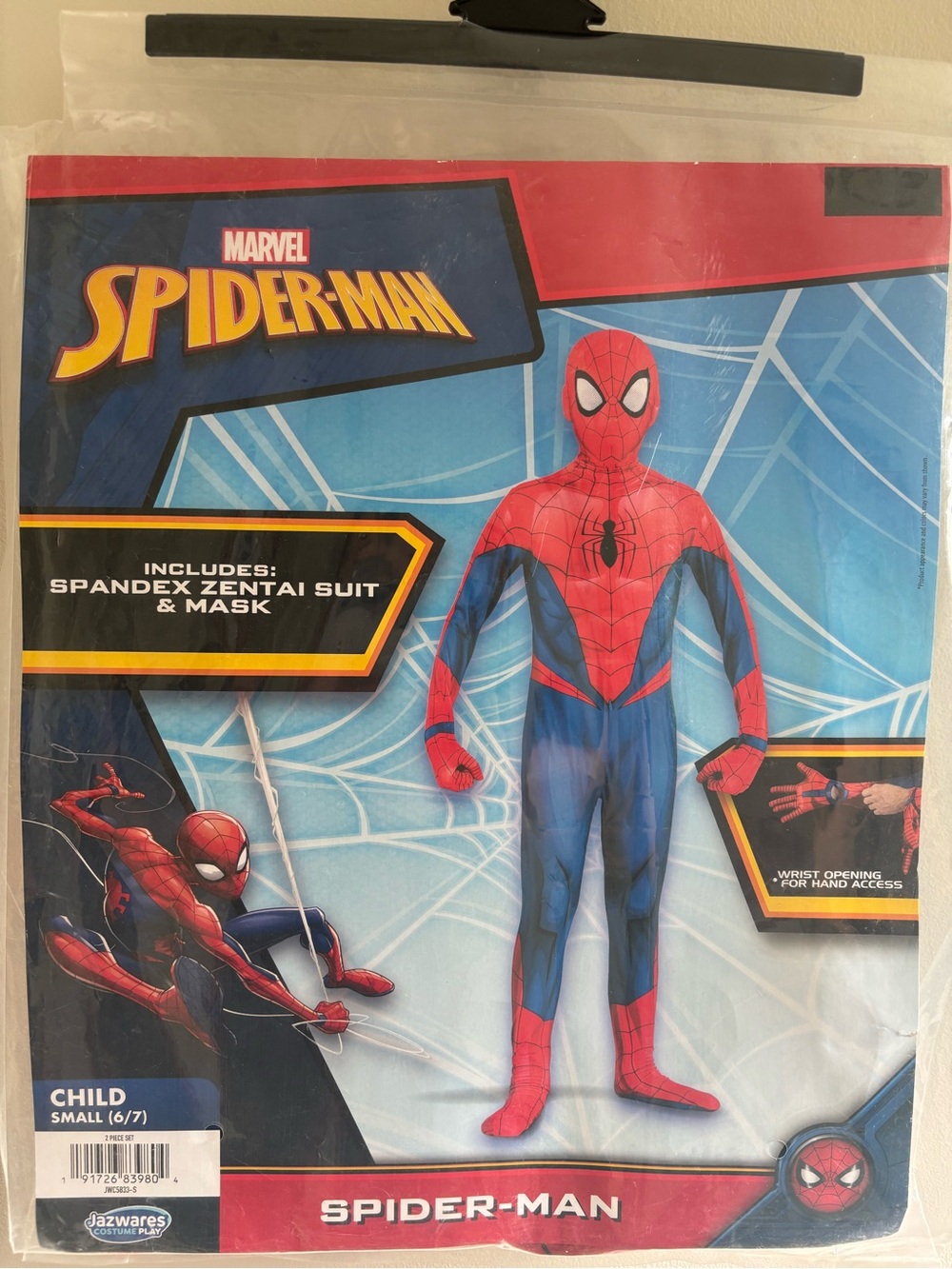 Marvel Spider-Man Costume with Mask - Child Size Small (6/7)